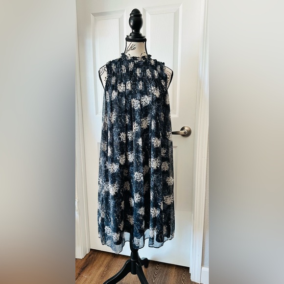 Joie Dresses & Skirts - Sleeveless Mock Neck Smocked Midi Dress by Joie